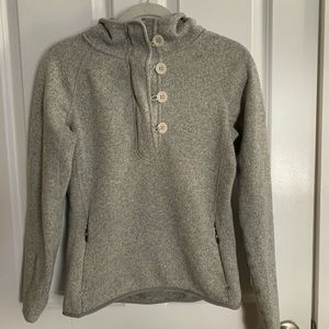 The North Face Grey Hoodie with Buttons
